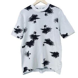 Acne Studios Sweater Ink Splatter Print Short Sleeve Size Small FLAWS